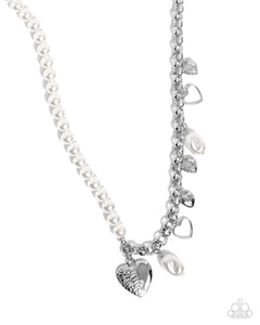 Charming Competitor White Necklace