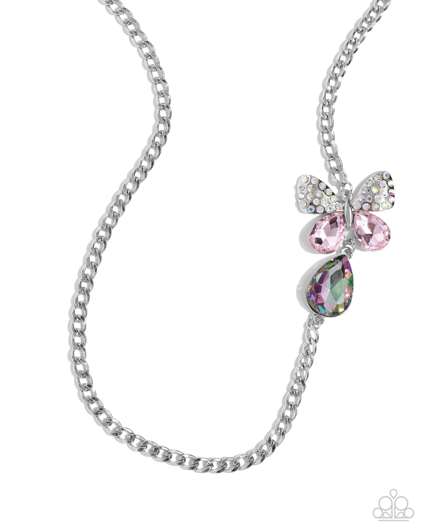 Fluttering Finesse Pink Necklace