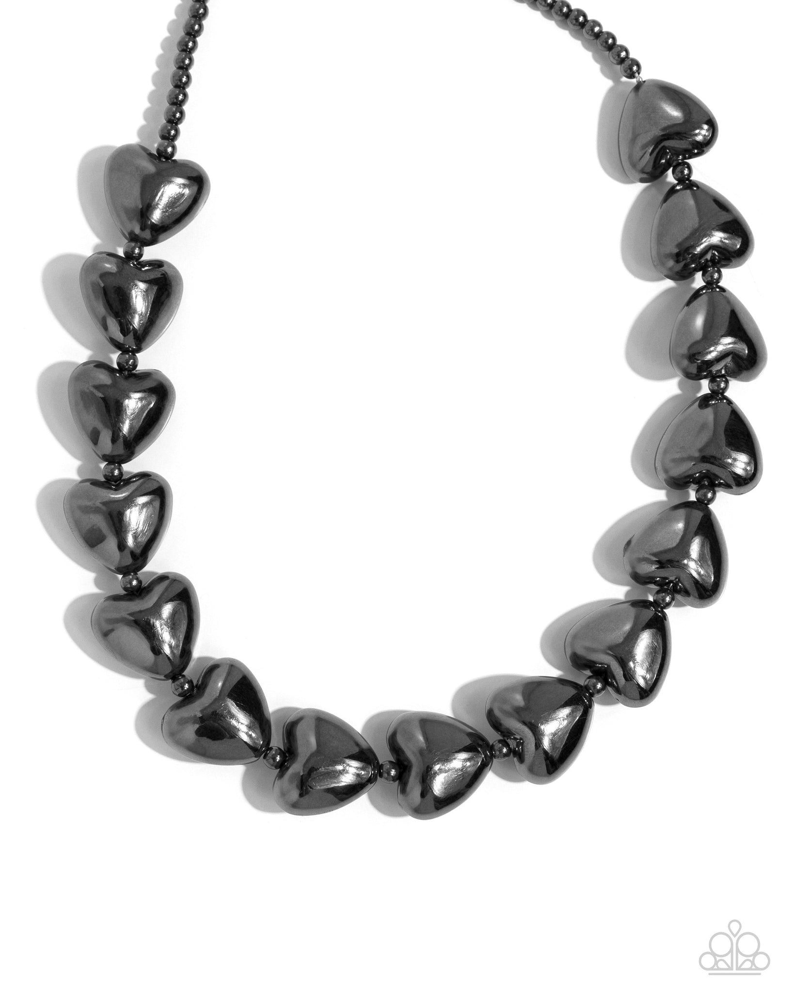 Hello Heartstrings Necklace (Silver, Black)