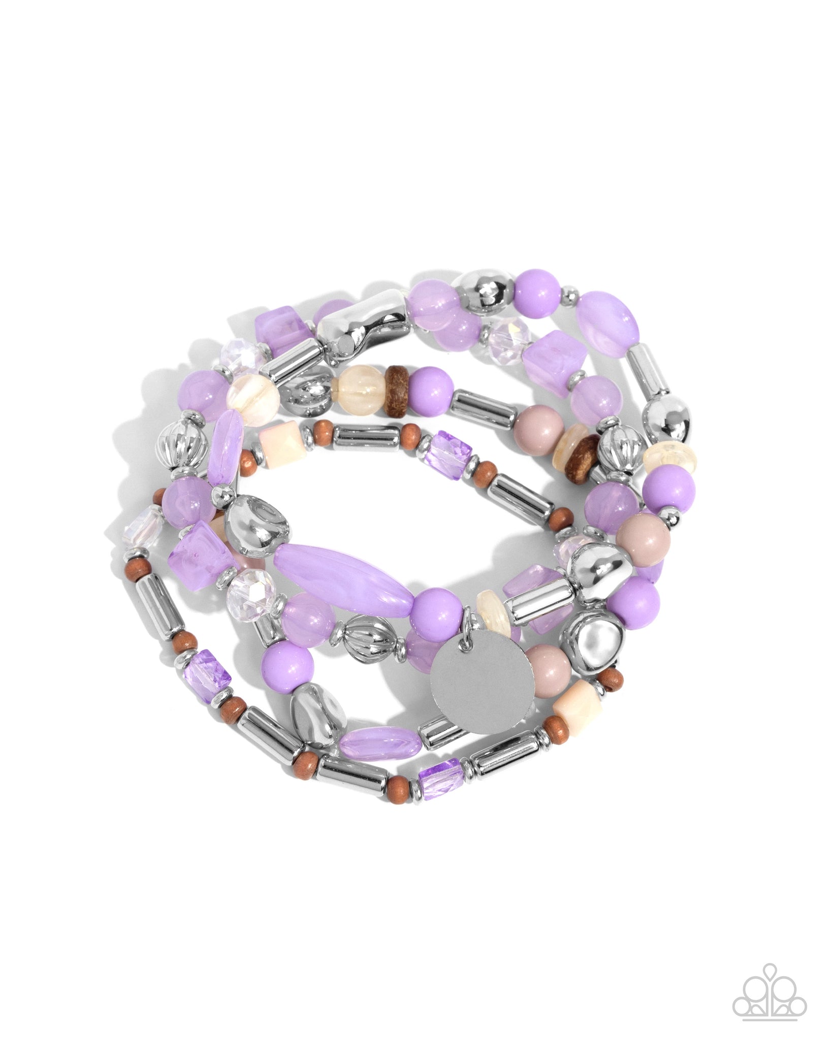 Cloudy Chic Bracelet (Purple, Silver)
