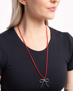 Bolo Bow Red Necklace