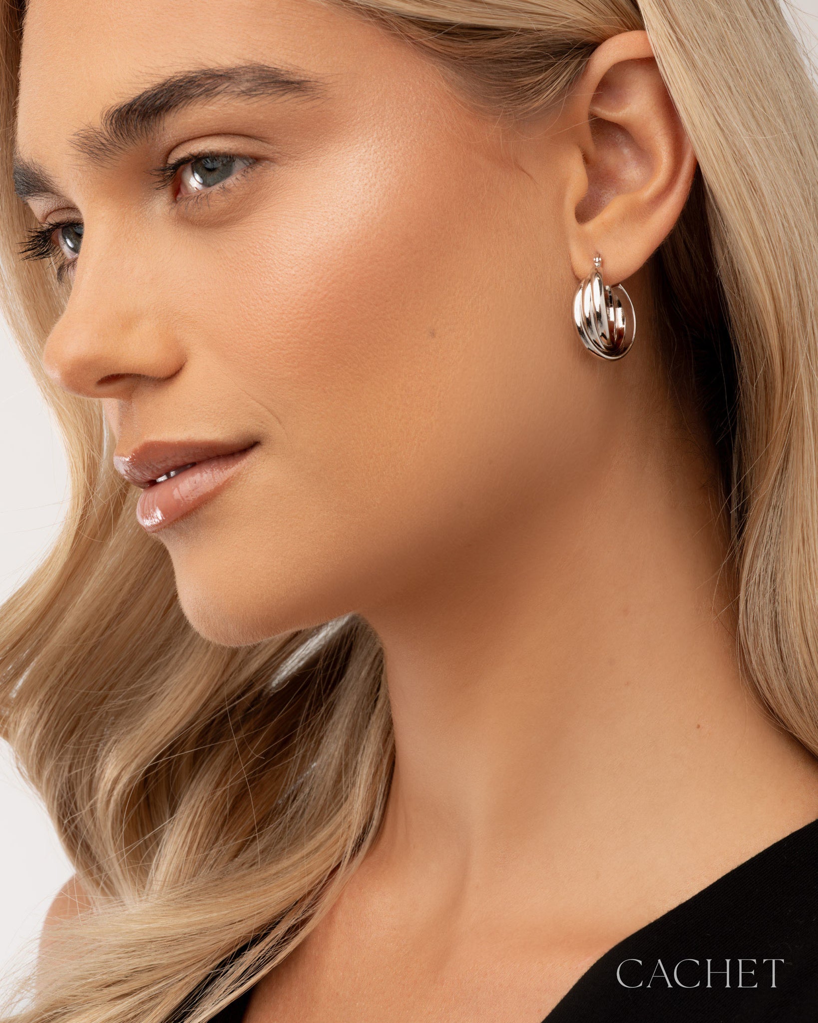 PRE-ORDER: Eclipta Rhodium Earring