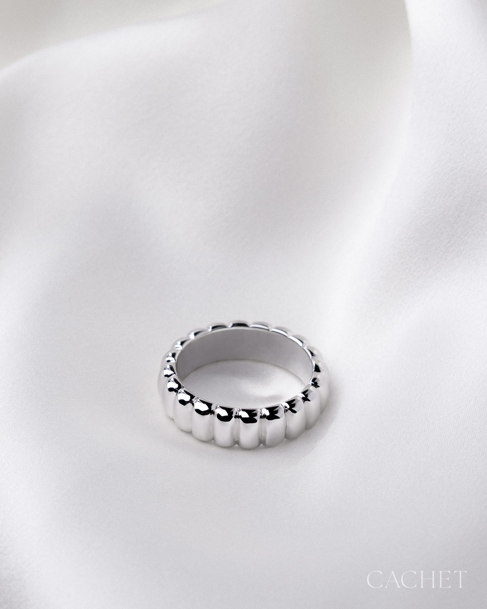 PRE-ORDER: Cadence Rhodium Ring