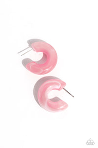 Acrylic Acclaim Pink or Silver Earrings