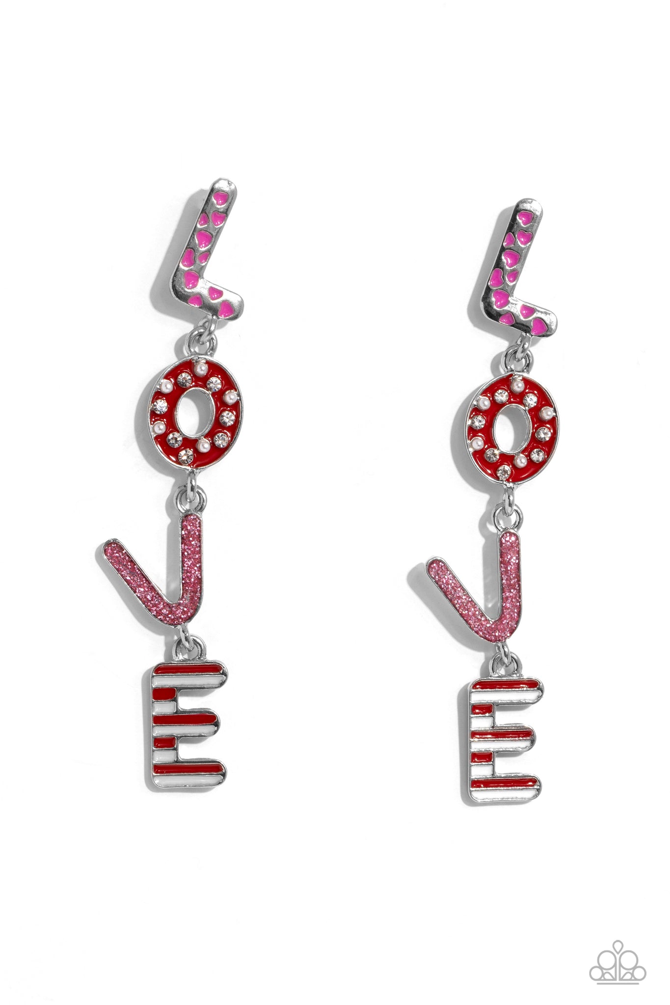 Admirable Assortment Earring (Pink, Red)
