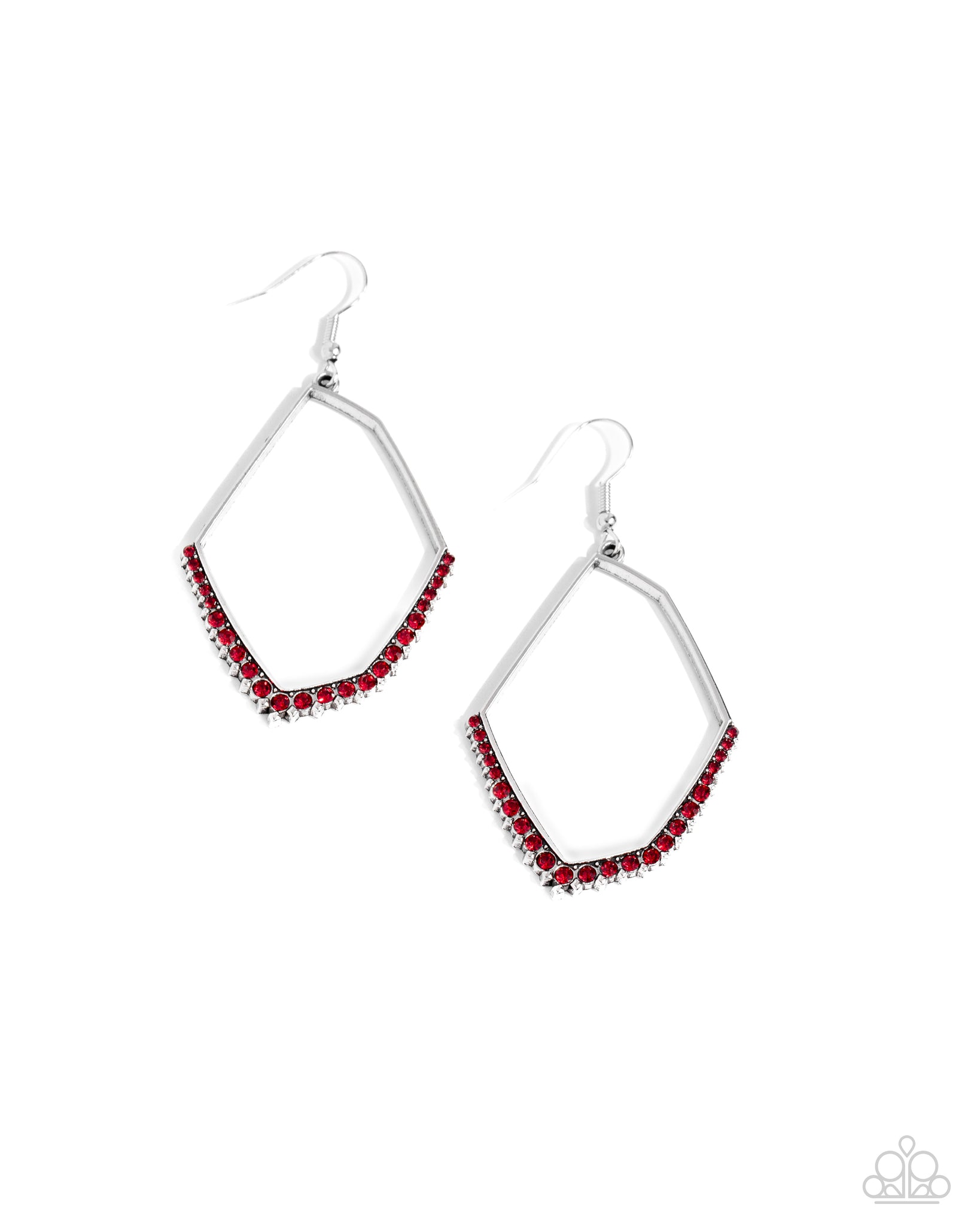 Bent on Success Red Earring