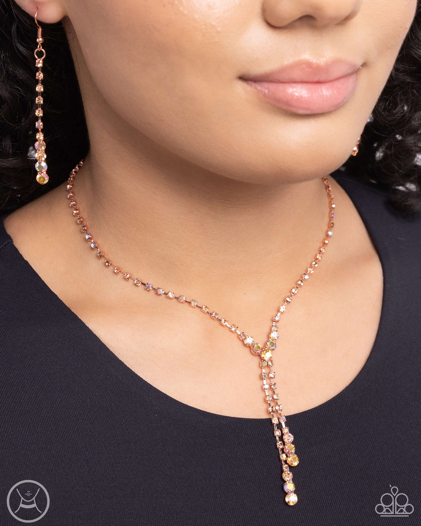 Blinding Balance Necklace (Black, Copper)
