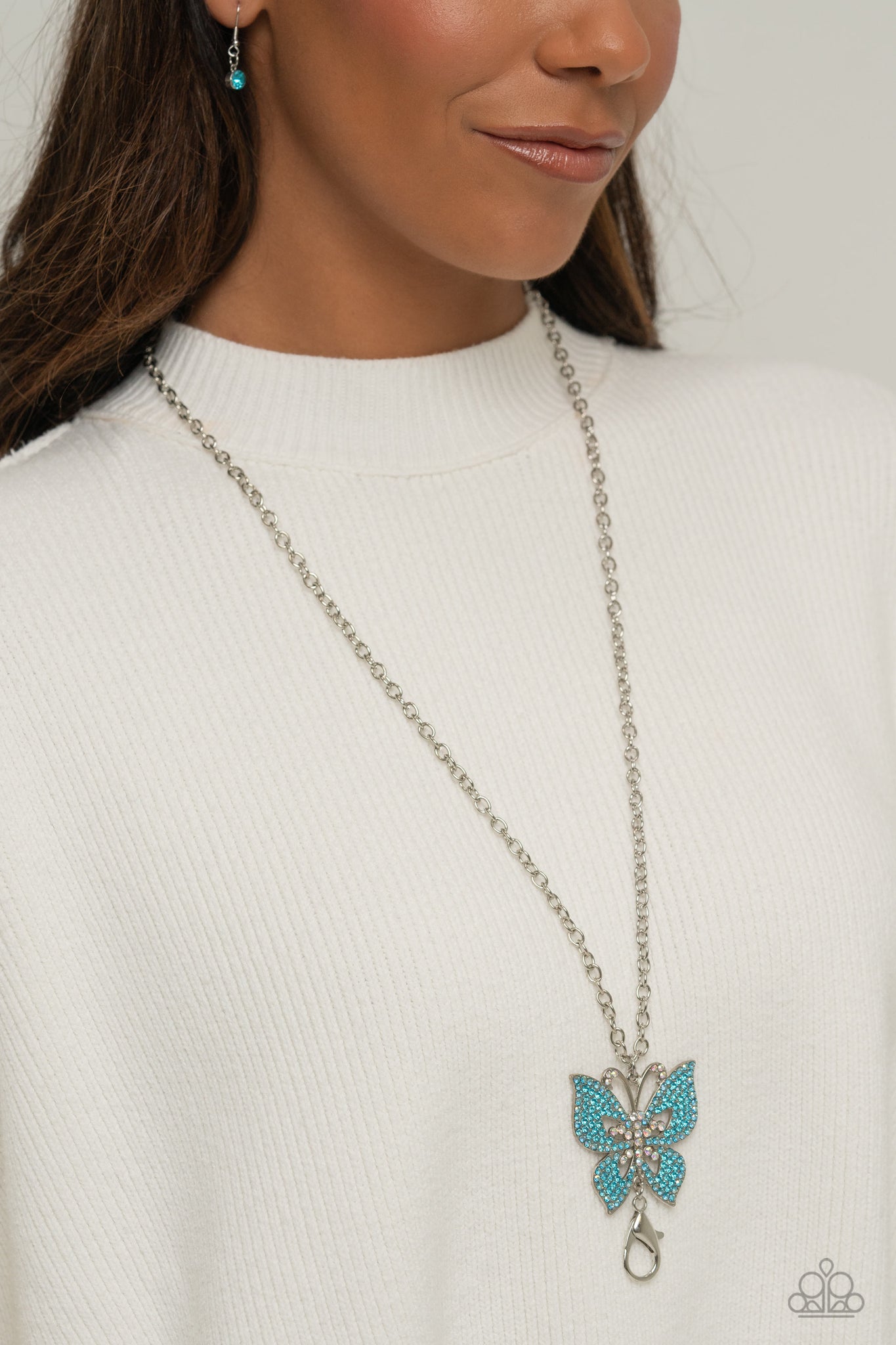 Blinged-Out Breeze Blue Necklace