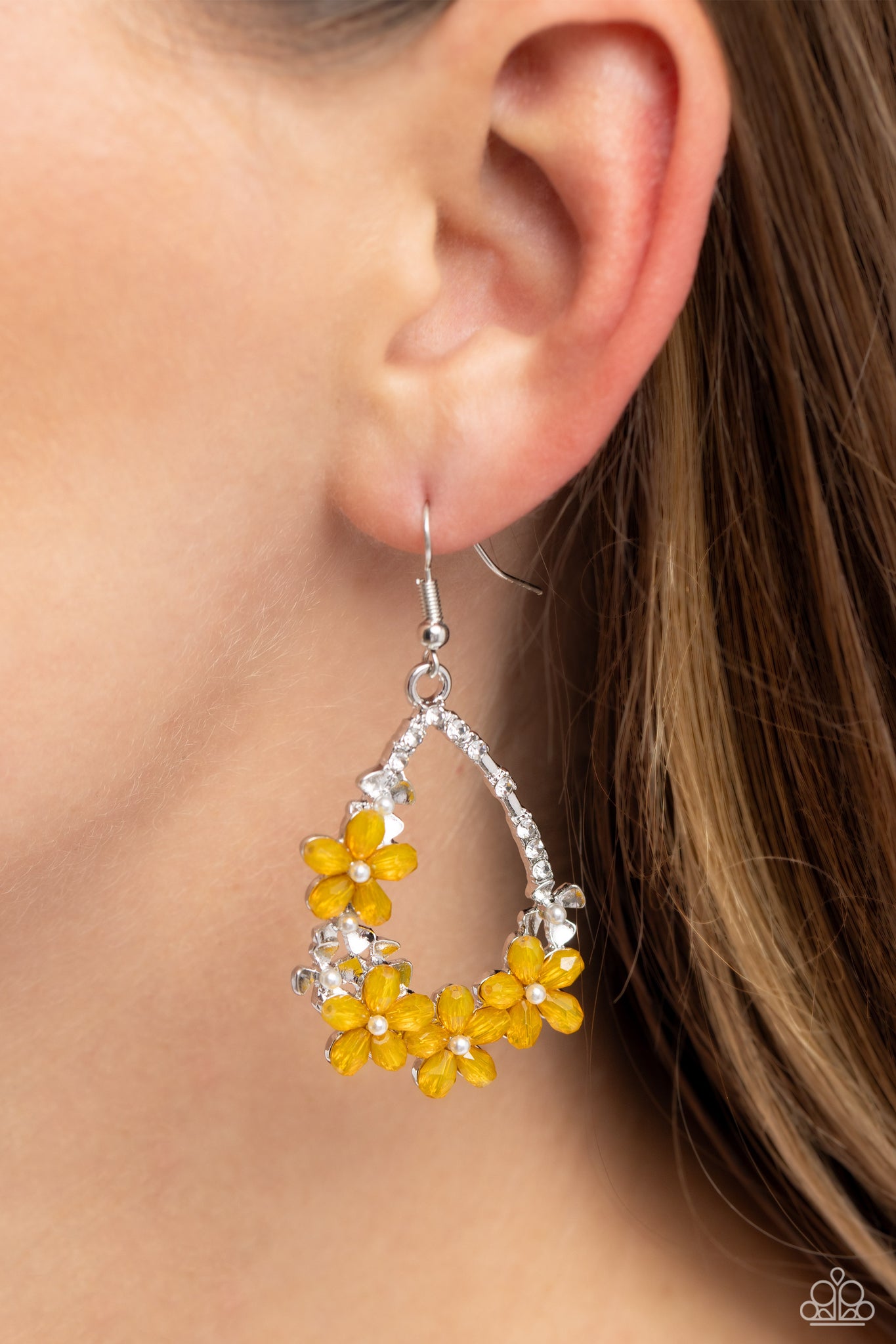 Boisterous Blooms Earring (Multi, Yellow)