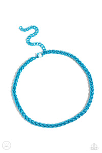 Braided Battalion Necklace (Blue, Pink)