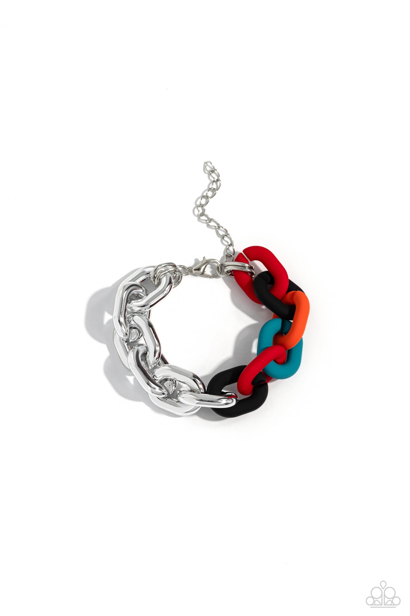 Candid Contrast Bracelet (Silver, Black)