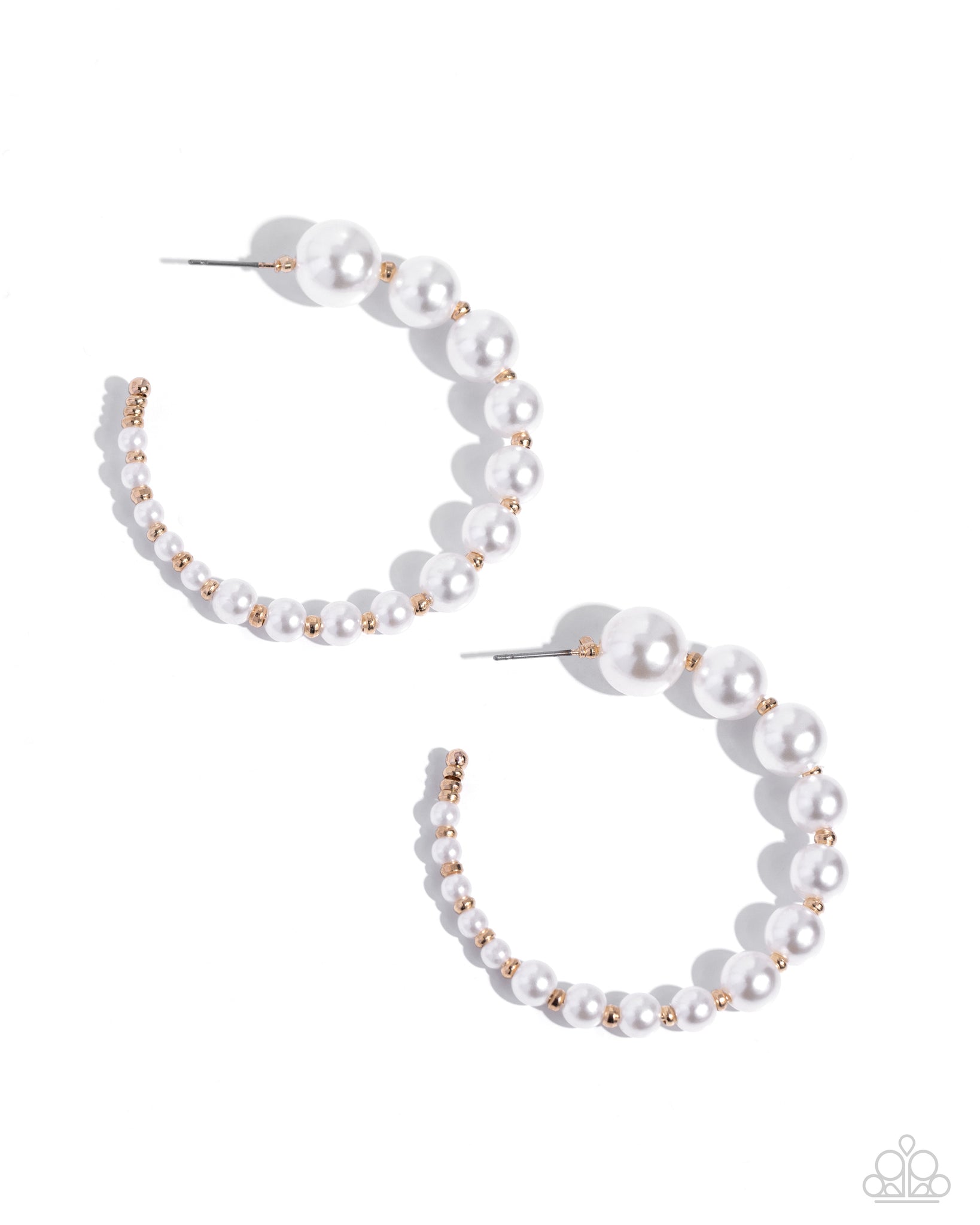Candidate Class Earring (White, Gold)
