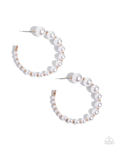 Candidate Class Earring (White, Gold)