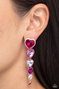 Cascading Casanova Earring (Multi, Pink)