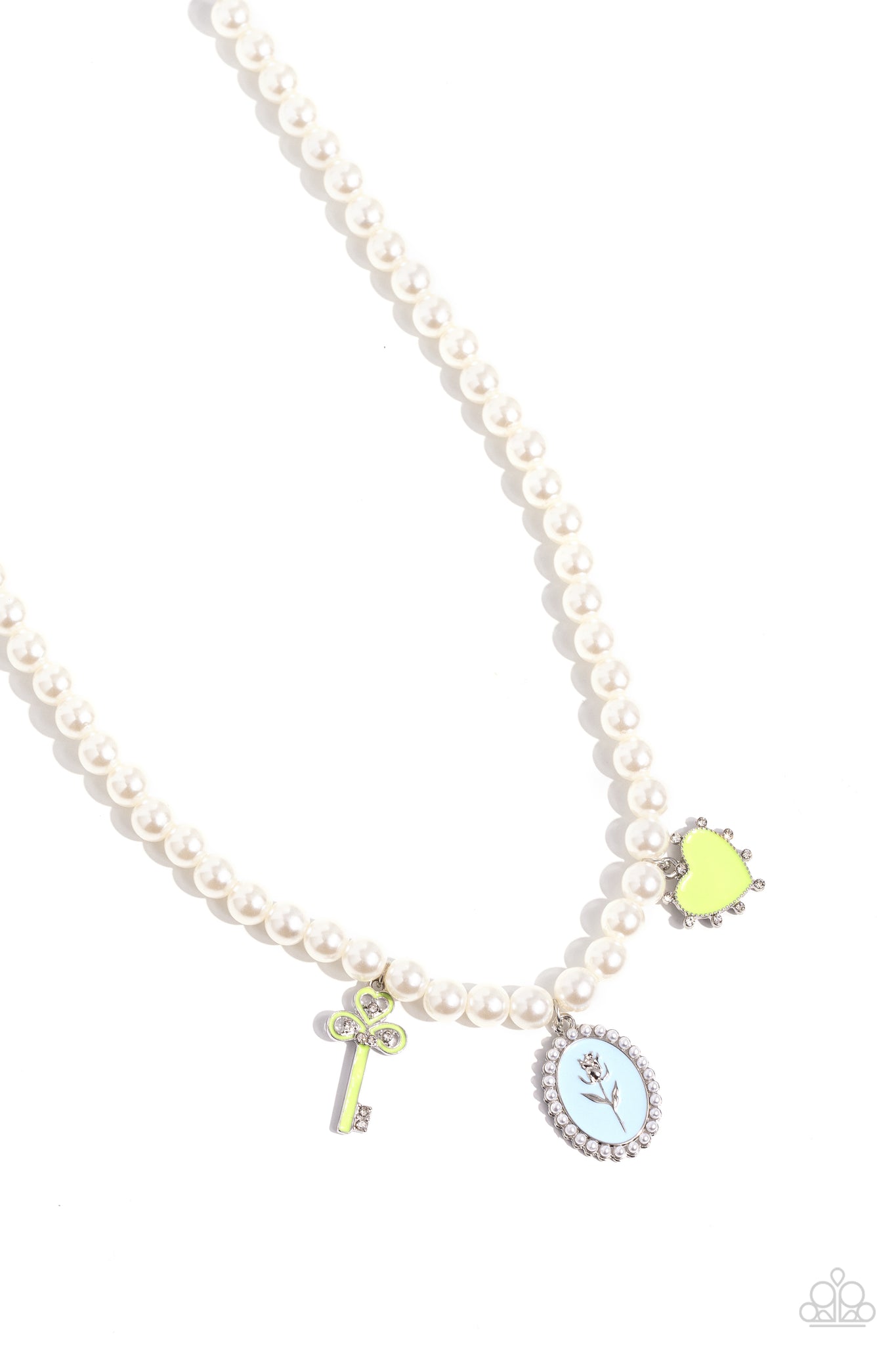 Charming Collision Necklace (Black, Multi, Green)
