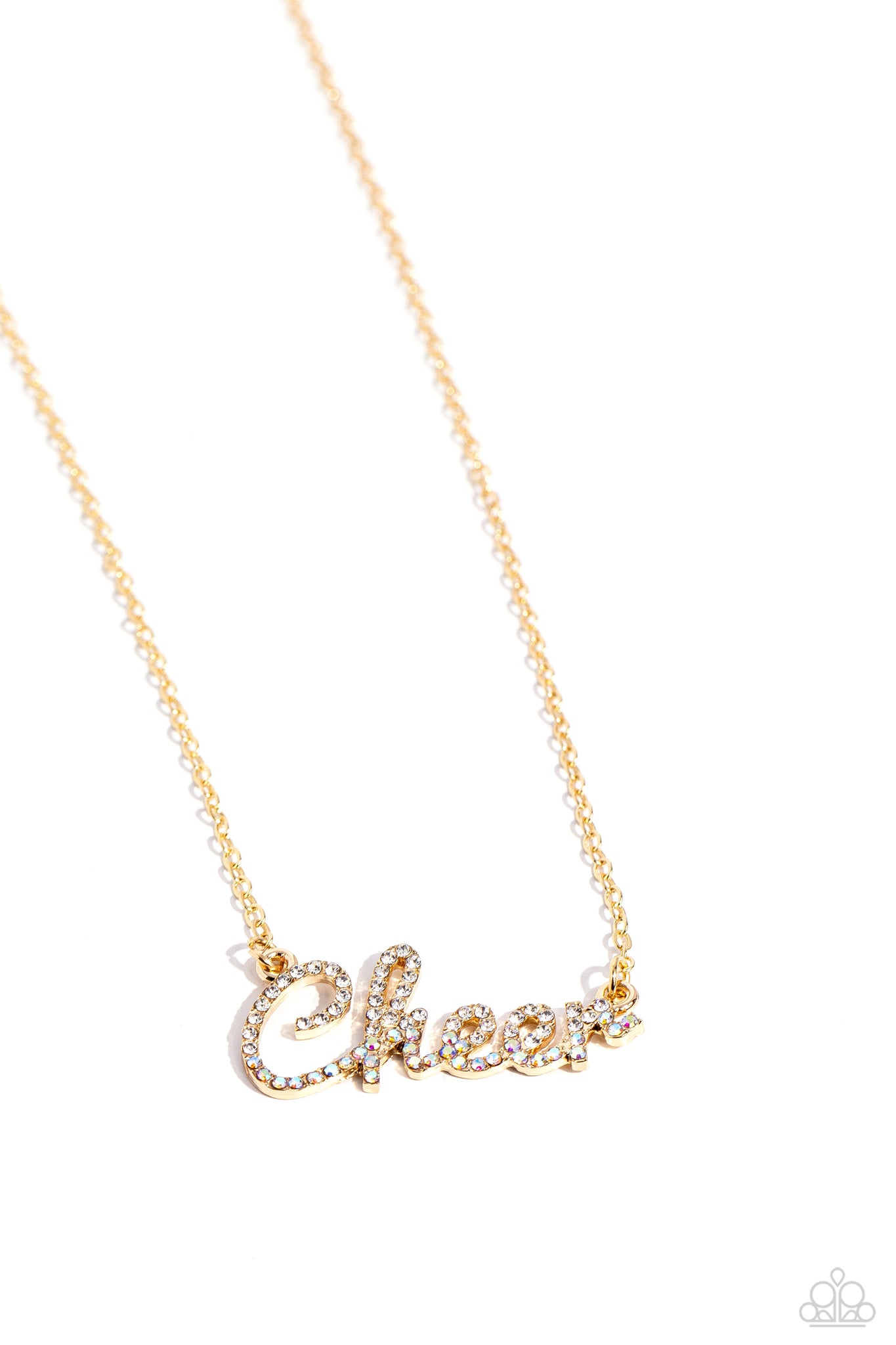 Cheer Squad Necklace (Gold, White)