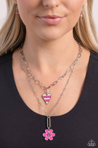 Childhood Charms Necklace (Purple, Pink)