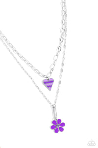 Childhood Charms Necklace (Purple, Pink)