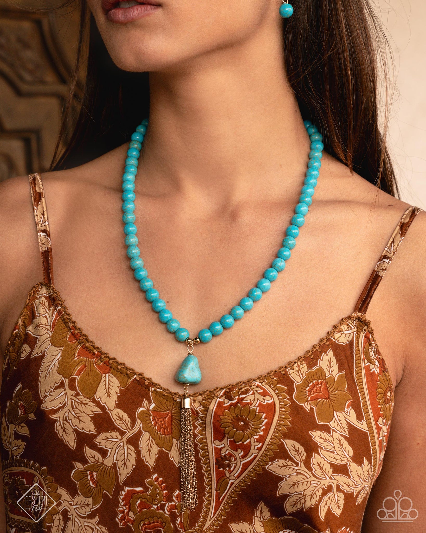 Coachella Chic Necklace (Blue)