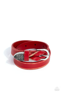 Coat of Arms Couture Bracelet (Red, Black)