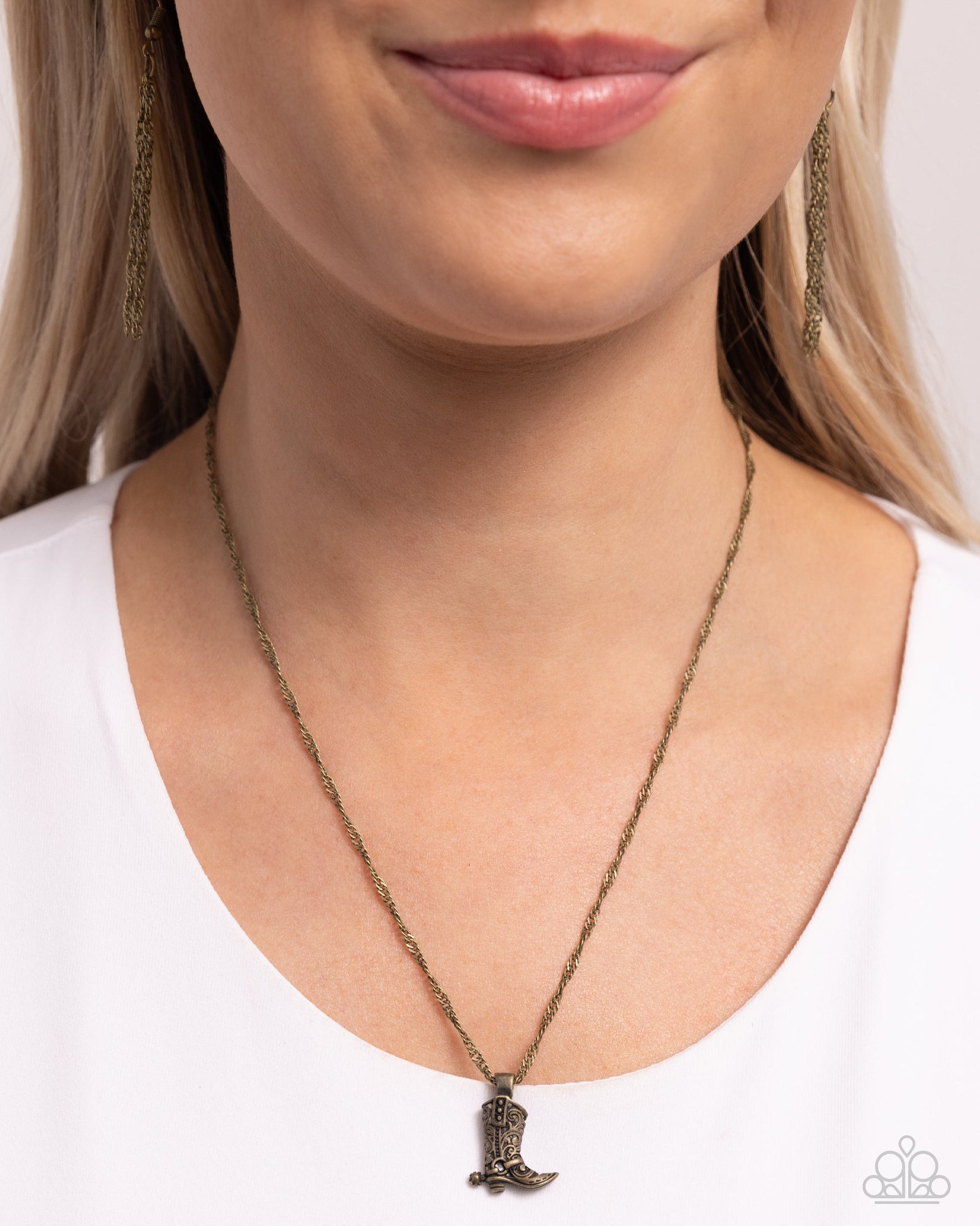 Collectable Cowboy Brass Necklace