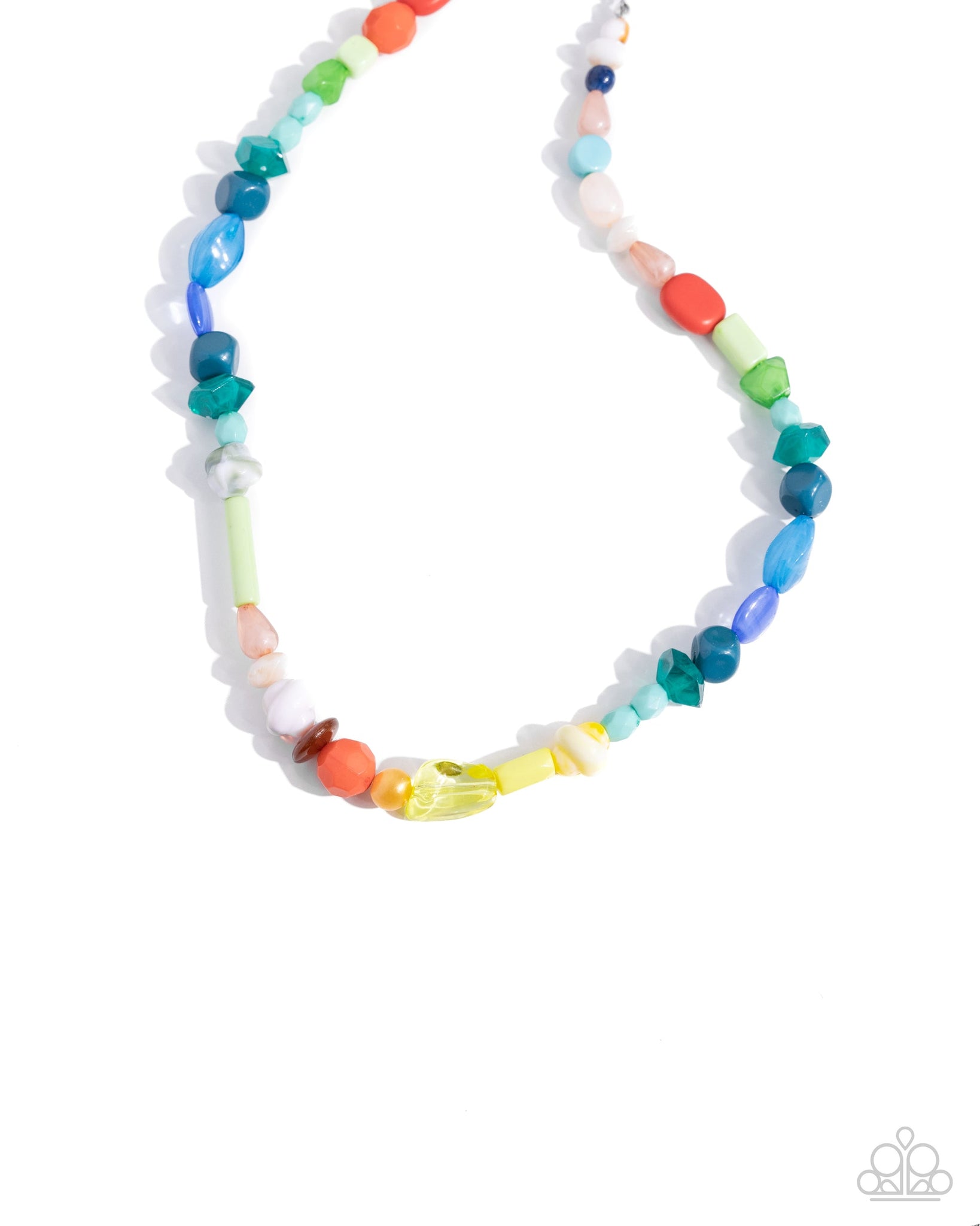 Colored Can-Can  Necklace (Green, Multi)