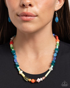 Colored Can-Can  Necklace (Green, Multi)