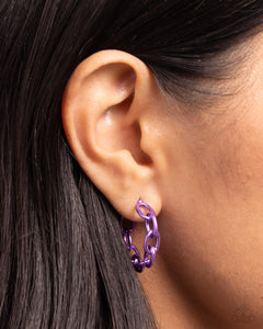 Colorful Cameo Purple Earring