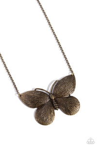 DRAWN to the Wind (Brass, Copper) Necklace
