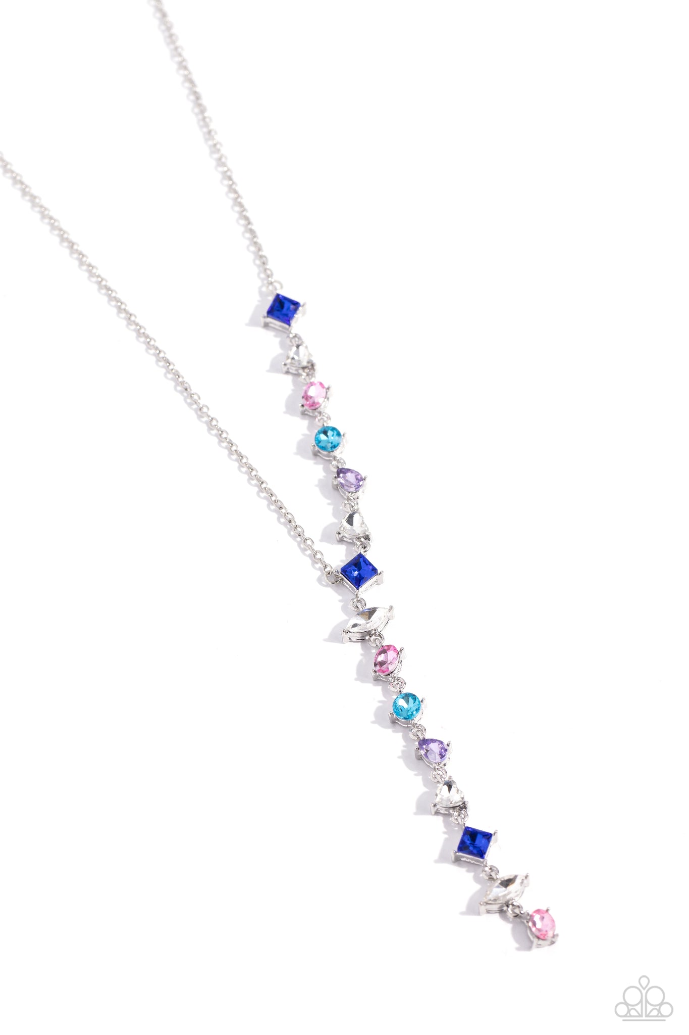 Diagonal Daydream Necklace (Multi, Pink, Blue)