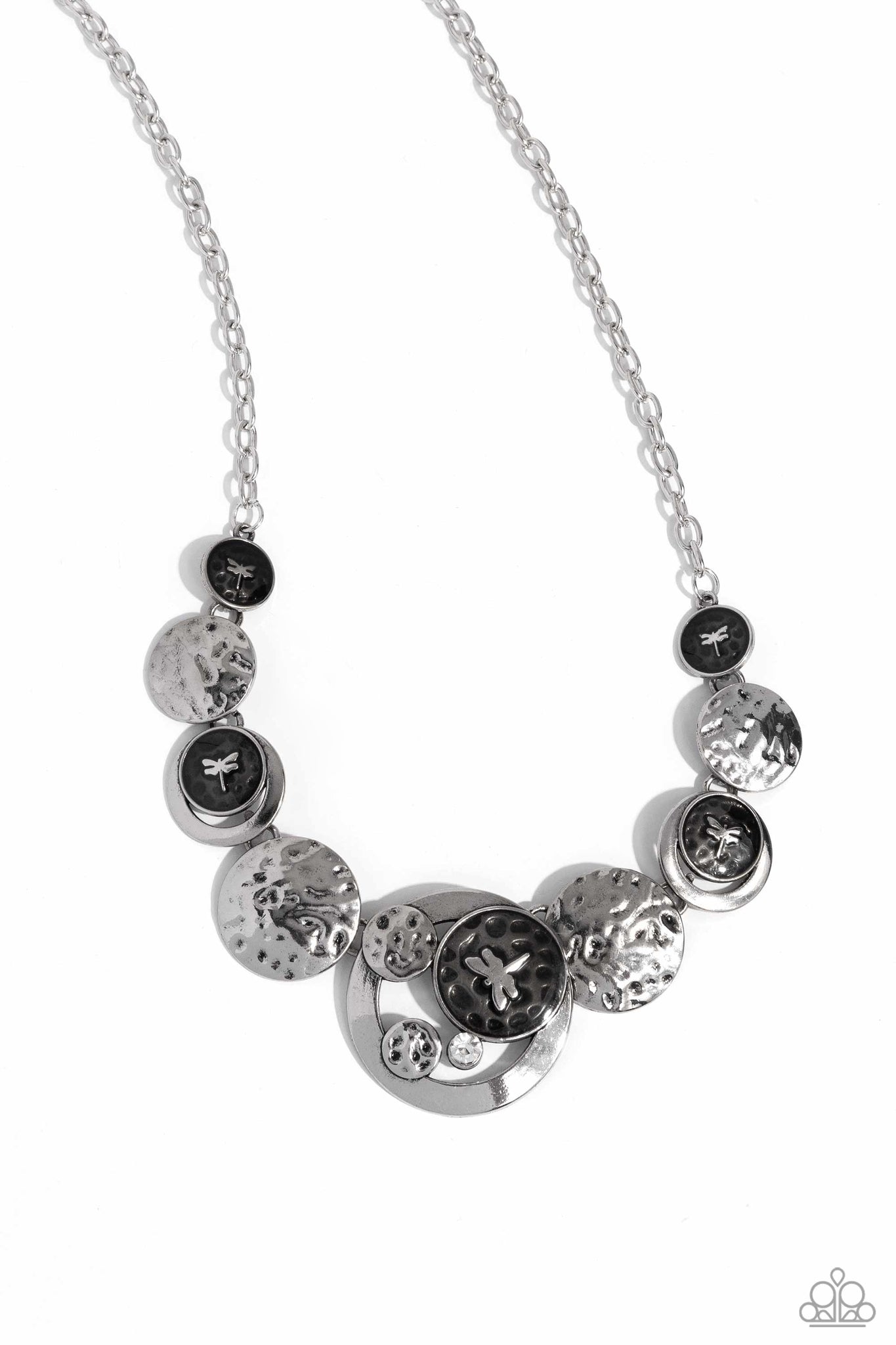 Dragonfly Design Necklace (Black, Multi)