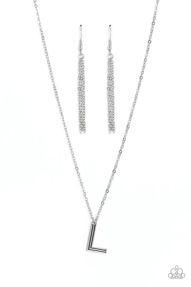 Leave Your Initials Silver Necklace