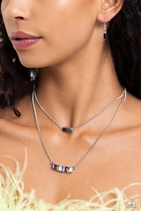 Easygoing Emeralds Necklace (Purple, Multi)