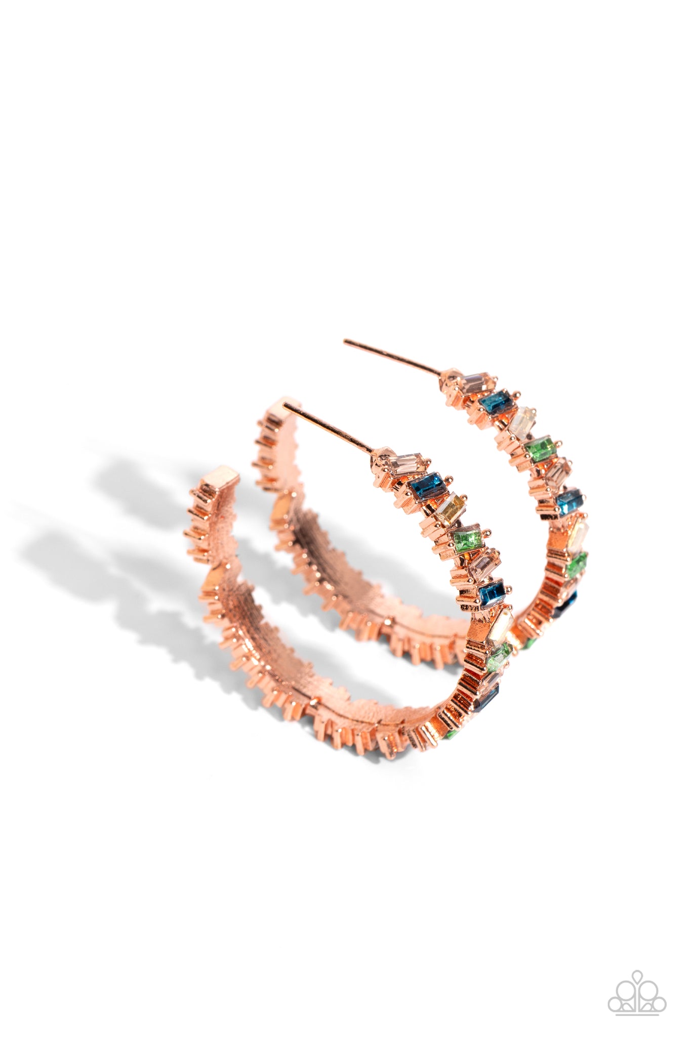 Effortless Emeralds Copper Earring