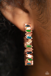 Effortless Emeralds Copper Earring