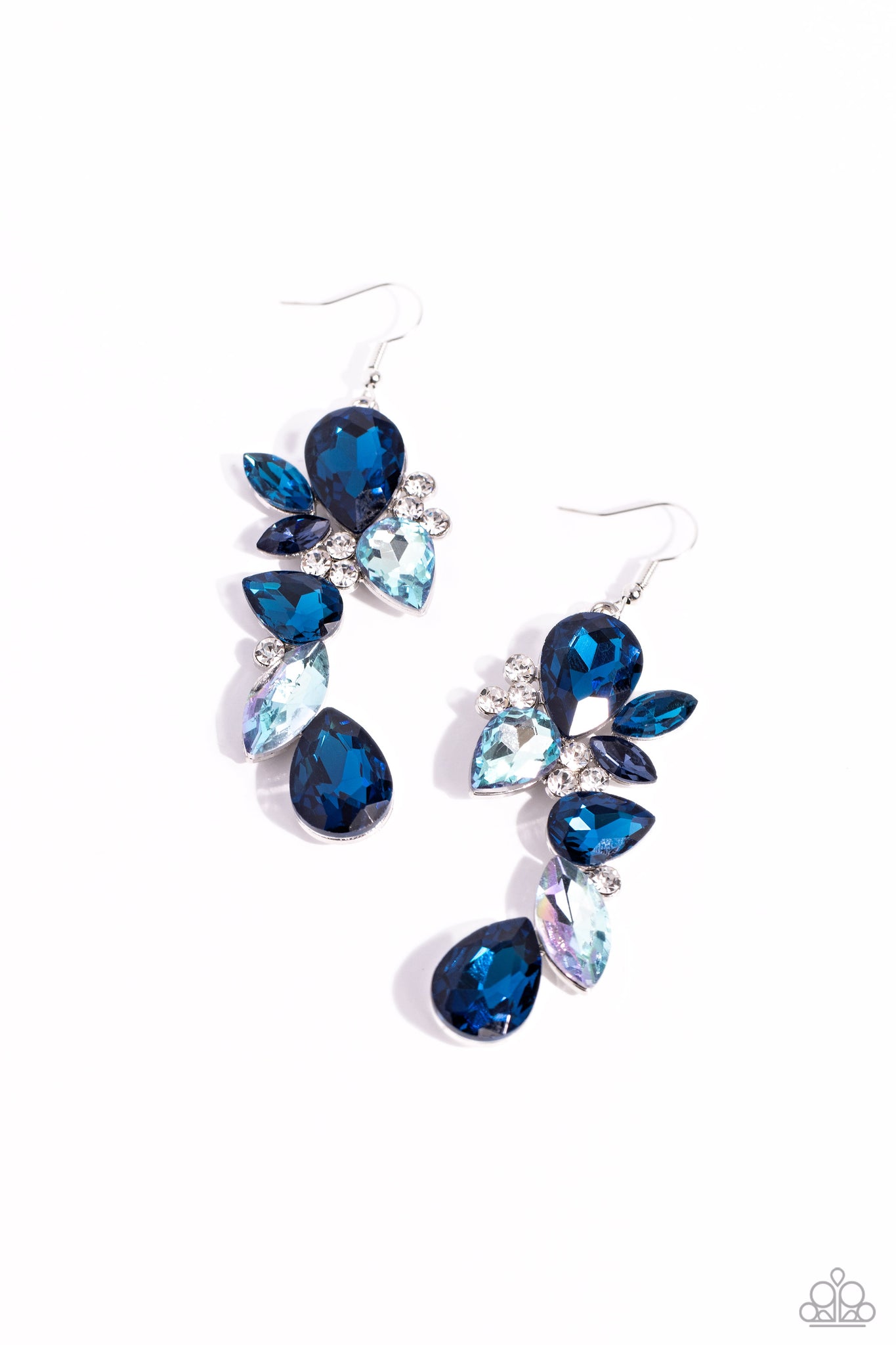 Fancy Flaunter Earring (White, Blue)