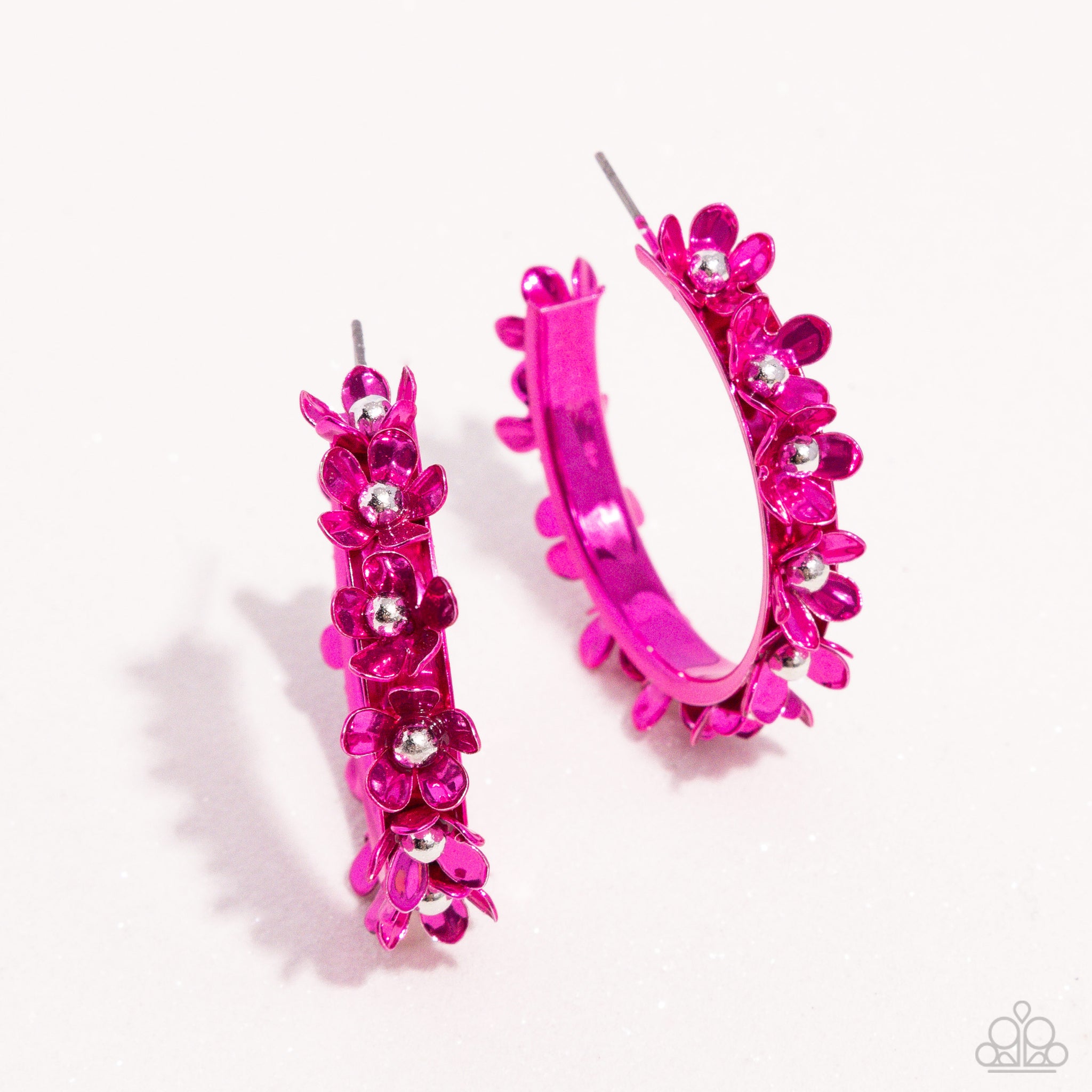 Fashionable Flower Crown Earring (Pink, Purple, Green)