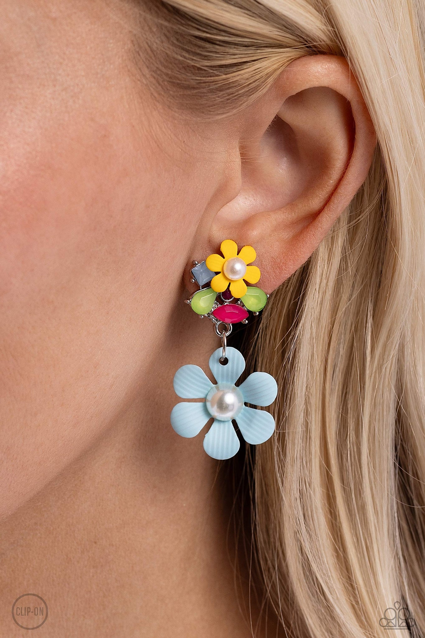 Festive Florals Blue Earring