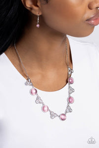Floral Crowned Pink Necklace