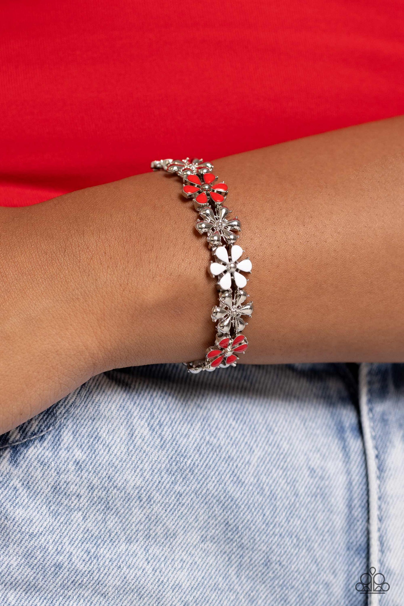 Floral Fair Bracelet (Pink, Multi, Red)