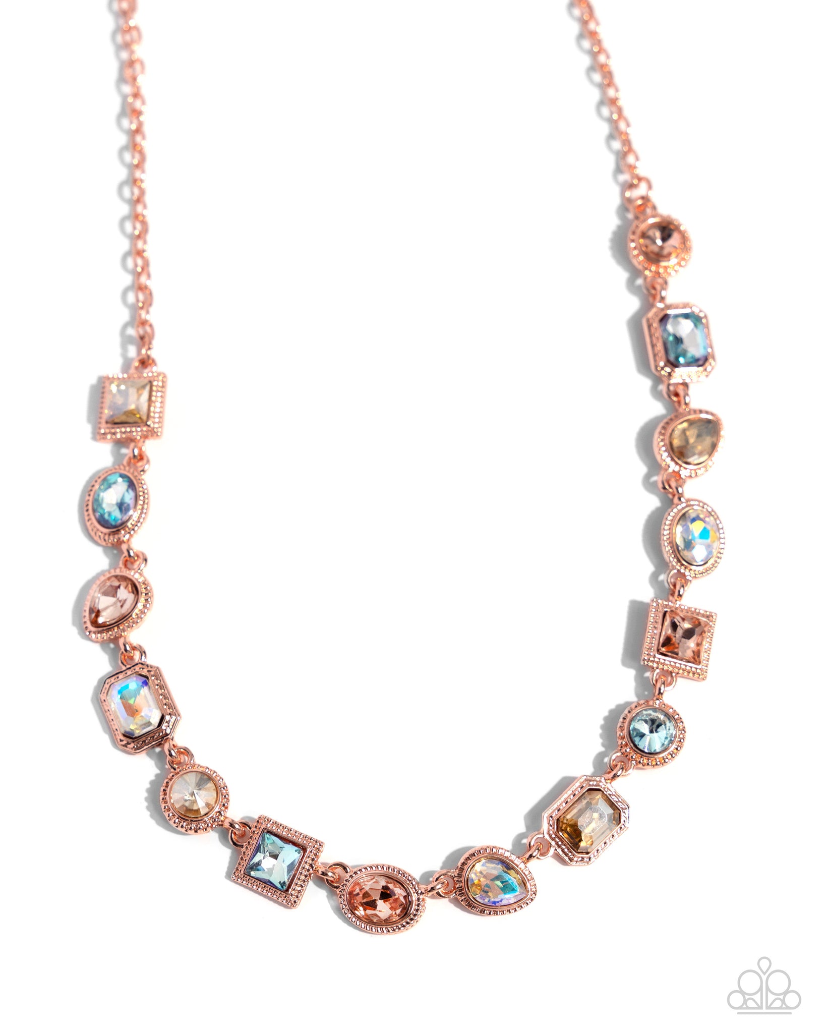 Gallery Glam Necklace (Multi, Copper, Blue)