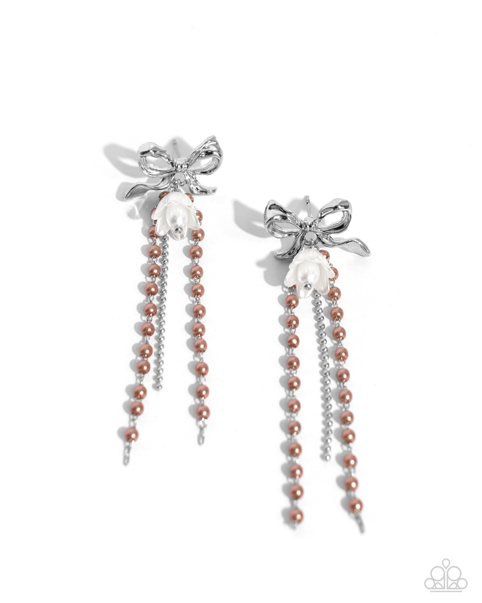 Garden Gain (White,  Brown)  Earring