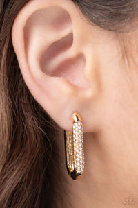 Generating Glitter Earring (White, Gold)