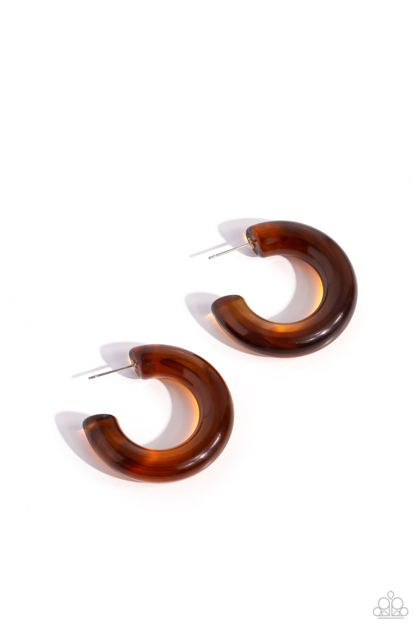 Glassy GAZE Earring (White, Brown)