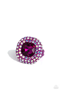 Glistening Grit Ring (Purple, Blue, Pink)