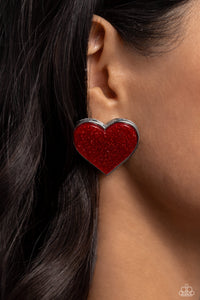 Glitter Gamble Red Earring