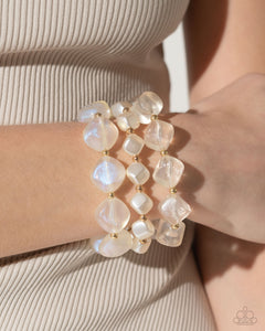 Glittery Gala Bracelet (Gold, Pink)