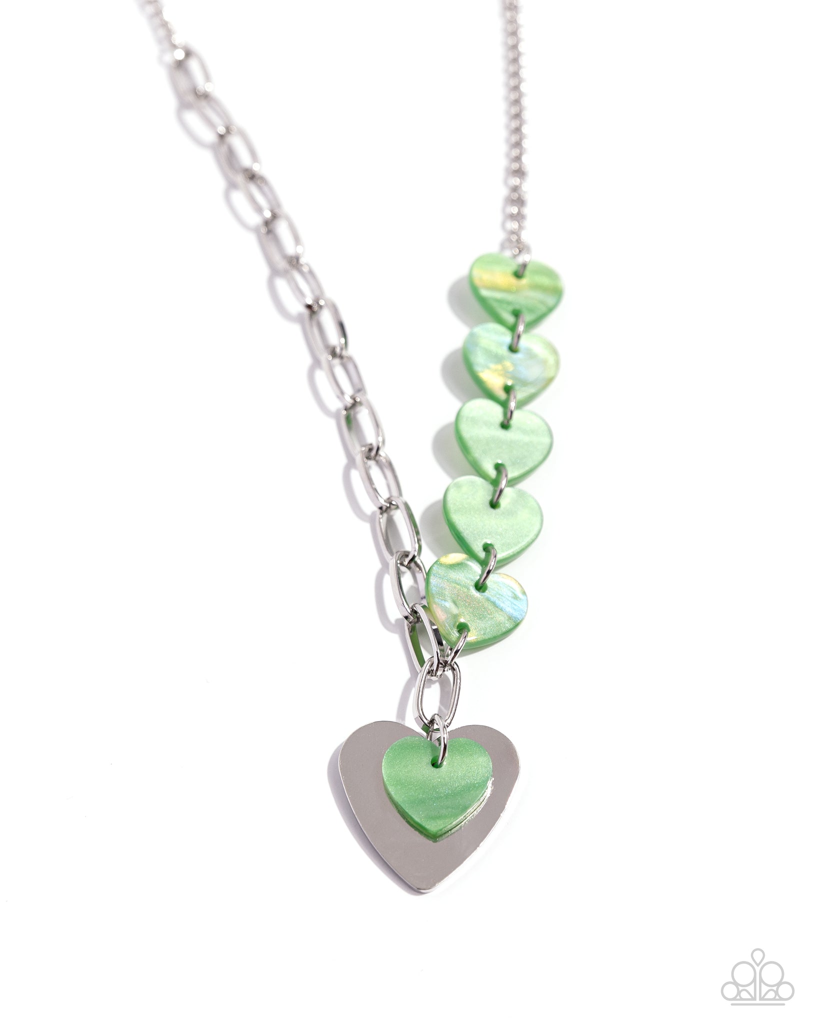 HEART Of The Movement Necklace (Green, Purple)