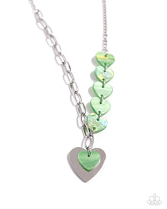 HEART Of The Movement Necklace (Green, Purple)