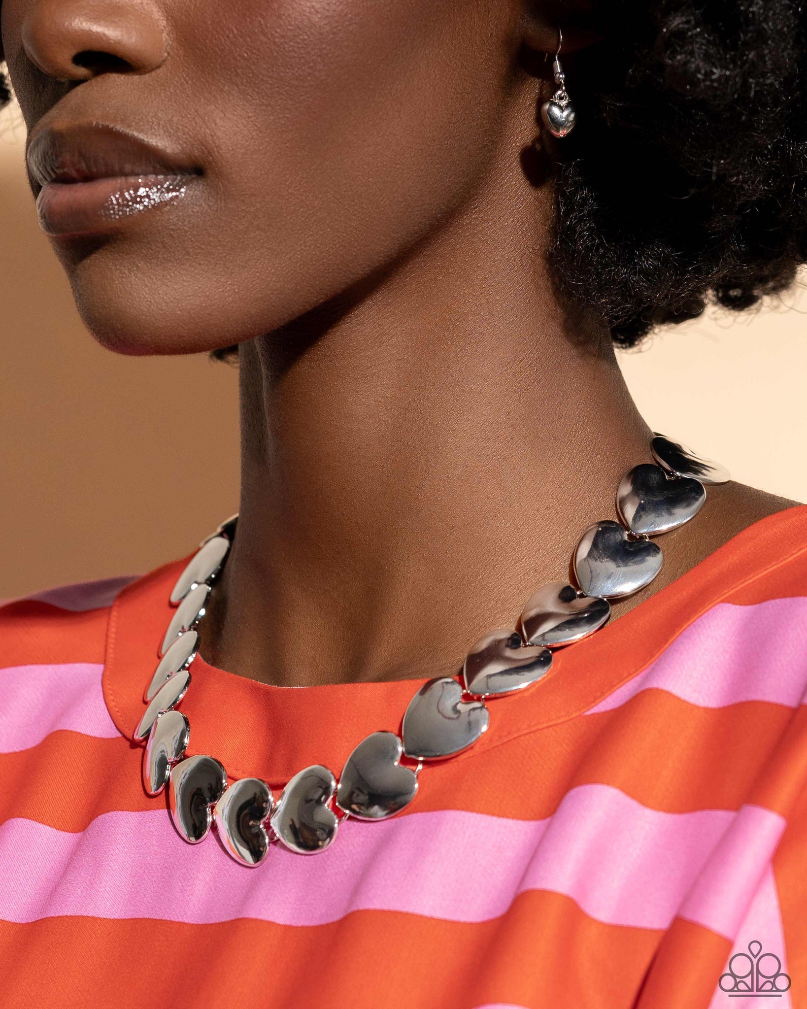 Heirloom Hearts Necklace (Multi, Silver)